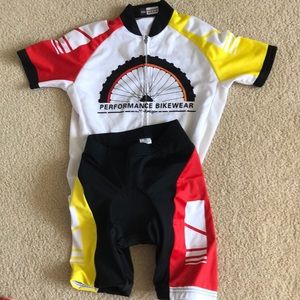 Youth Bike top and padded shorts